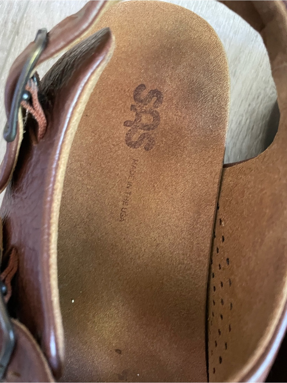 SAS Relaxed Amber Heel Strap Sandal 8W - Picture 6 of 7